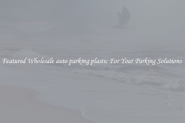 Featured Wholesale auto parking plastic For Your Parking Solutions 
