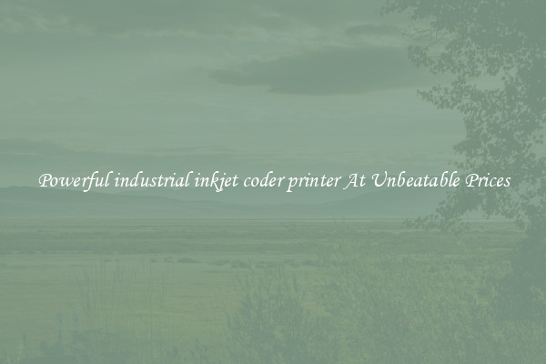 Powerful industrial inkjet coder printer At Unbeatable Prices