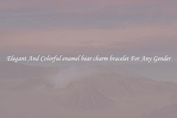 Elegant And Colorful enamel bear charm bracelet For Any Gender