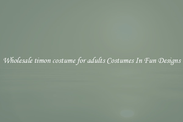 Wholesale timon costume for adults Costumes In Fun Designs