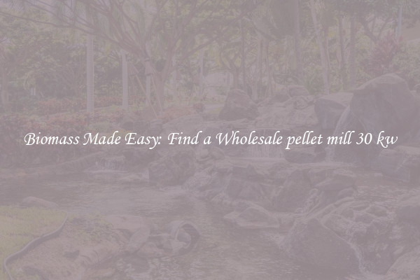  Biomass Made Easy: Find a Wholesale pellet mill 30 kw 