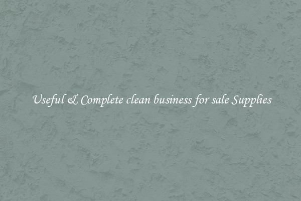 Useful & Complete clean business for sale Supplies